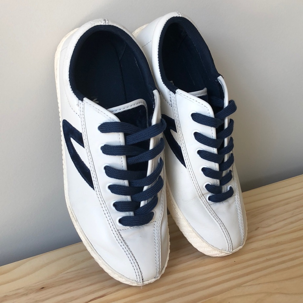 Tretorn White and Navy Women's Sneakers
